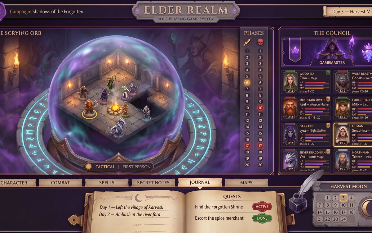 A Game Master preparing an encounter